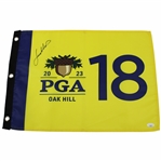 Jordan Spieth Signed 2023 PGA Championship at Oak Hill Flag JSA #AJ28232