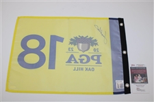 Jordan Spieth Signed 2023 PGA Championship at Oak Hill Flag JSA #AJ28232