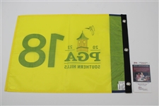 Justin Thomas Signed 2022 PGA Championship at Southern Hills Flag JSA #AJ28226