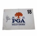 Phil Mickelson Signed 2021 PGA Championship at Kiawah Embroidered Flag JSA #YY17072