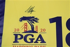 Collin Morikawa Signed 2020 PGA Championship at Harding Park Flag JSA #AJ28220