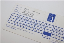 Paul Azinger Signed 1998 Bay Hill Inv. 1st Rd Scorecard with Loren Roberts (Marker)