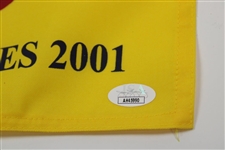 Gary Player Signed 2001 Open Championship At Royal Lytham Screen Flag JSA #AH45990