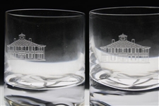 Pair of Augusta National Golf Club Clubhouse Rocks Glasses