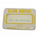 1964 Masters Tournament Clubhouse Badge #153 - Mrs. Leo Beckman