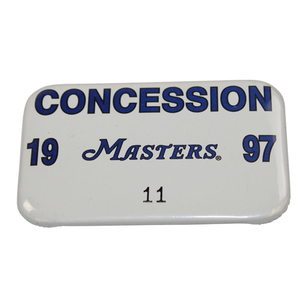 1997 Masters Tournament Concession Badge #11 - Tiger's First Masters Win
