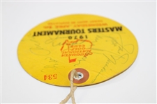Champion Billy Casper & others Signed 1970 Masters Wed. Ticket #534 w/Original String JSA ALOA