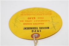 Champion Billy Casper & others Signed 1970 Masters Wed. Ticket #534 w/Original String JSA ALOA