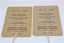 Two (2) 1953 National Celebrities Open Golf Tournament at Woodmont CC Tickets