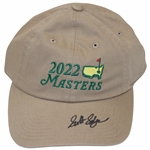 Scottie Scheffler Signed 2022 Masters Tournament Khaki Hat JSA ALOA