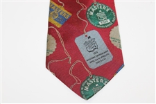 Augusta National Golf Club Badges & Tickets Collage Silk Neck Tie - Used