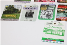 Complete Run of Nineteen (19) Masters Tournament SERIES Badges - 2001-2019