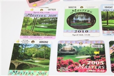 Complete Run of Nineteen (19) Masters Tournament SERIES Badges - 2001-2019