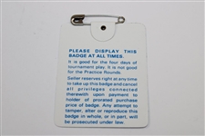 1983 Masters Tournament SERIES Low Number Badge #00080 - Seve Ballesteros Winner