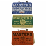 1971, 1974 & 1979 Masters Tournament SERIES Badges - Coody, Player & Zoeller Winners