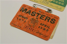 1971, 1974 & 1979 Masters Tournament SERIES Badges - Coody, Player & Zoeller Winners