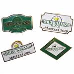 Four (4) Masters Tournament Berckmans Place Pins - 2015, 2016, 2019 & 2022