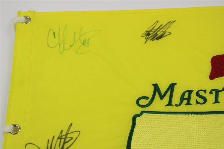 Tiger Woods & others Signed 1997 Masters Fully Embroidered Flag JSA ALOA