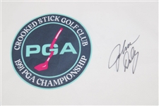 John Daly Signed 1991 PGA Championship at Crooked Stick White Flag JSA ALOA