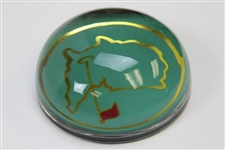 Augusta National GC Masters Logo Round Glass Top Paperweight in Original Box