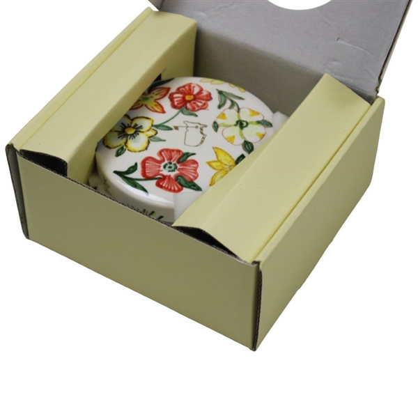 Augusta National Masters Dellarte Ltd Ed #16/100 Hand Painted Floral Ceramic Dish New in Box