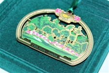 2021 Augusta National Golf Club Gold '13th hole - Azalea' Holiday Ornament in Box
