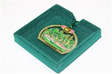 2021 Augusta National Golf Club Gold '13th hole - Azalea' Holiday Ornament in Box
