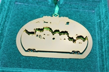 2021 Augusta National Golf Club Gold '13th hole - Azalea' Holiday Ornament in Box