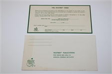 1986 Masters Tournament Green Annual Book with Video Order Card - Jack Nicklaus Winner