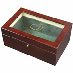 Augusta National GC Masters Logo Cherry Wood with Glass Keepsake Box