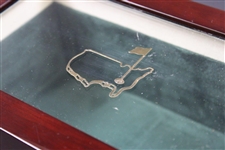 Augusta National GC Masters Logo Cherry Wood with Glass Keepsake Box