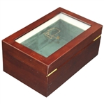 Augusta National GC Masters Logo Cherry Wood with Glass Keepsake Box
