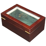 Augusta National GC Masters Logo Cherry Wood with Glass Keepsake Box