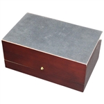 Augusta National GC Masters Logo Cherry Wood with Glass Keepsake Box