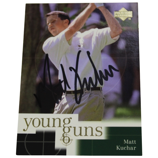 Matt Kuchar Signed 2001 Upper Deck 'Young Guns' Rookie Golf Card JSA ALOA