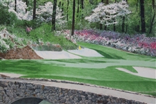 Byron Nelson Signed Ltd Ed A.P. 'The 12th At Augusta' Painting by Helen Rundell - 21/50 JSA ALOA