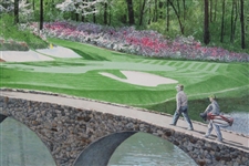 Byron Nelson Signed Ltd Ed A.P. 'The 12th At Augusta' Painting by Helen Rundell - 21/50 JSA ALOA