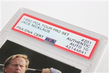 Jack Nicklaus Signed 1992 PGA Tour Pro Set Card PSA 10 Signature Grade #42144641
