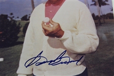Sam Snead Signed Holding A Golf Ball Photo JSA ALOA