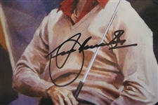 Seve Ballesteros Signed Post Swing Artist Depiction - Framed JSA ALOA
