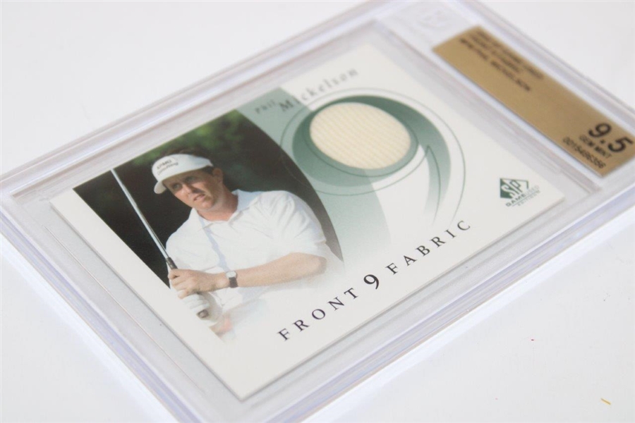 Phil Mickelson Front 9 Fabrics Game Used Beckett Graded 9.5 #0015486356