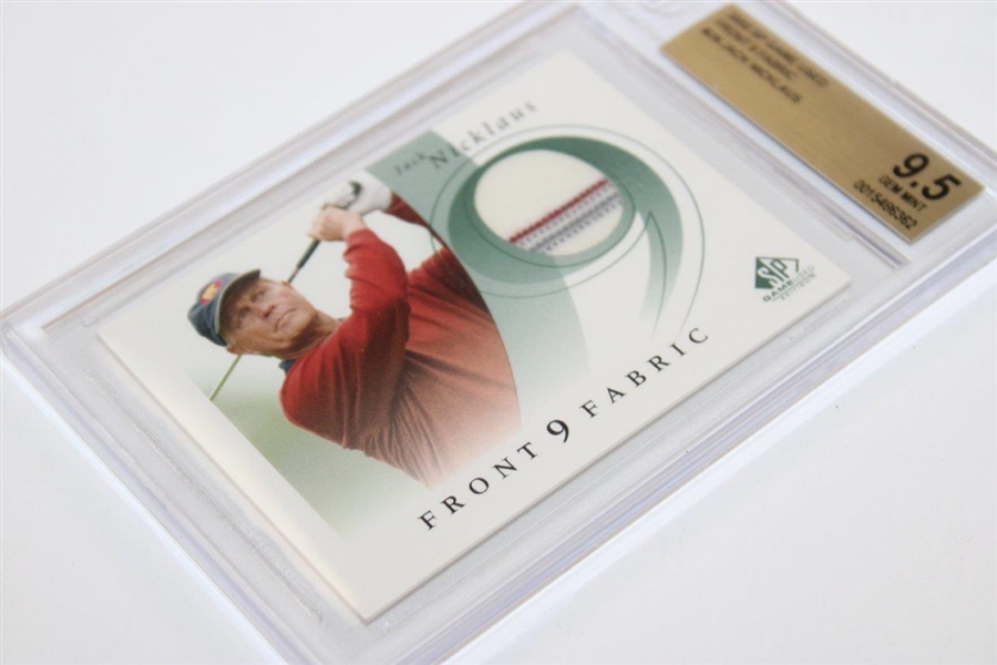 Jack Nicklaus Front 9 Fabrics Game Used Card Beckett Graded 9.5 #0015486362