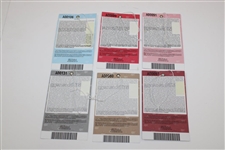 Masters Tickets Set - One(1) From Each Year - 2009-2020