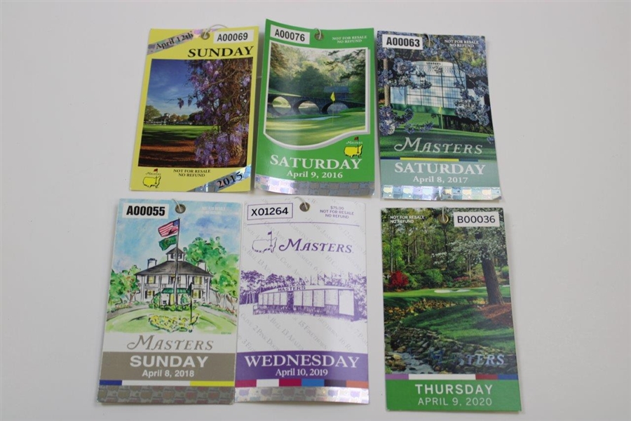 Masters Tickets Set - One(1) From Each Year - 2009-2020