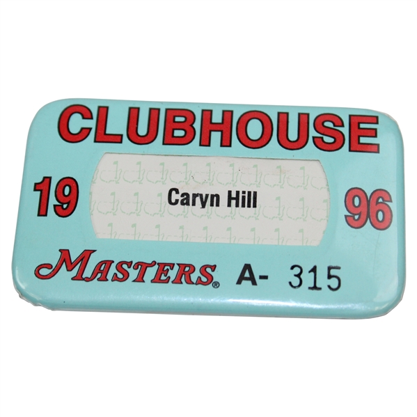 1996 Masters Tournament Clubhouse Badge
