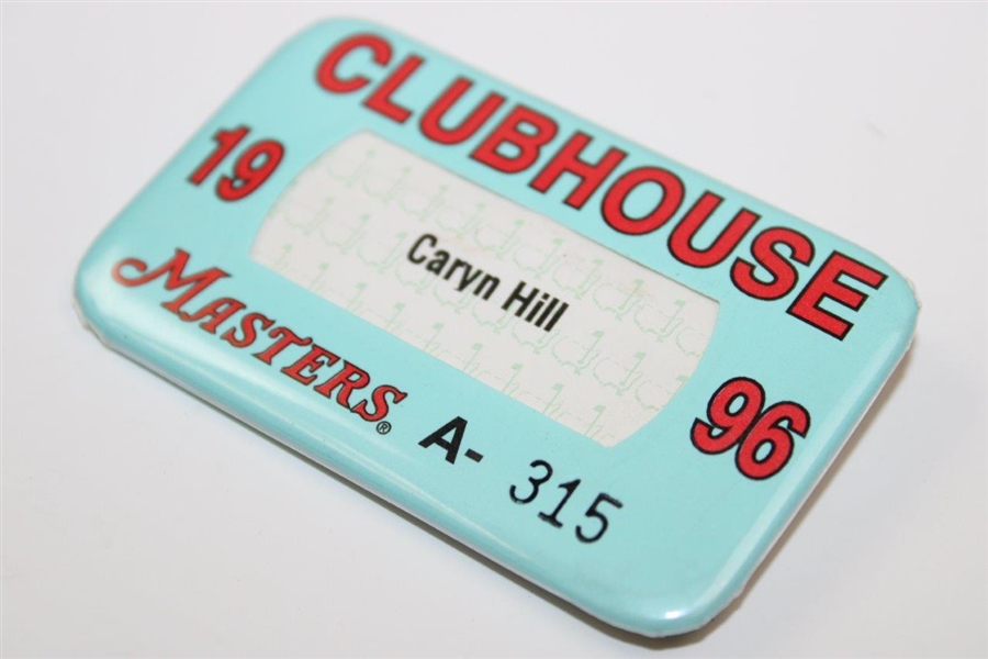 1996 Masters Tournament Clubhouse Badge