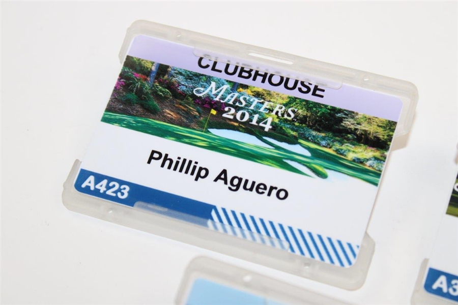 Three (3) Masters Tournament Clubhouse Badges - 2013, 2014 & 2015