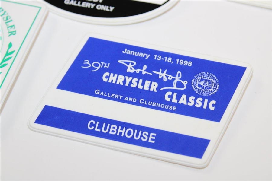 Six (6) Bob Hope Chrysler Badges w/PGA Tour Guest & Caddy