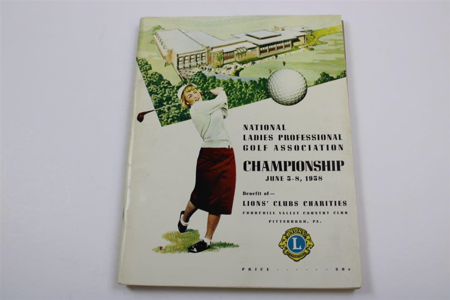 Four (4) Mickey Wright Programs From Wins: 1961-1962 Augusta Title Holder, 1958 LPGA & 1966 Western Open
