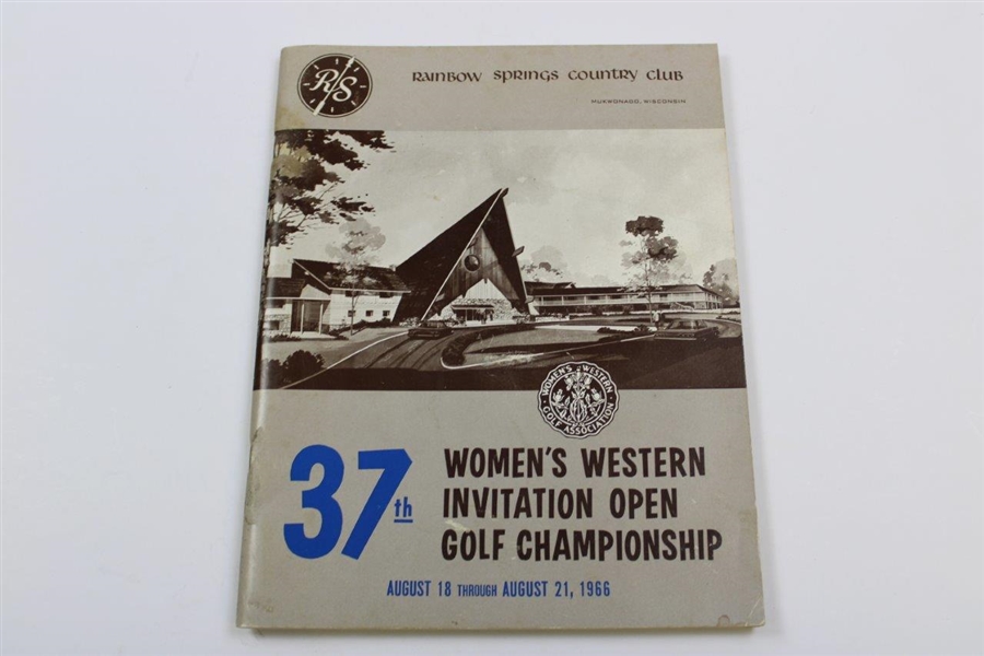 Four (4) Mickey Wright Programs From Wins: 1961-1962 Augusta Title Holder, 1958 LPGA & 1966 Western Open